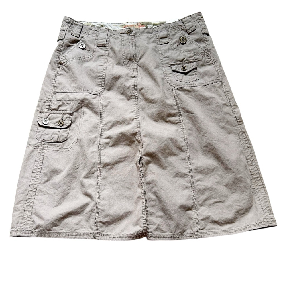 Riders by Lee Khaki Cargo Skirt Skater Summer Spring Cotton